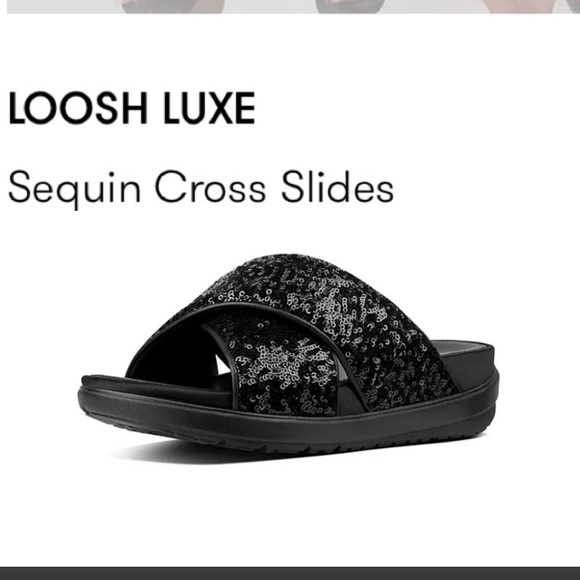 Limited Edition Fitflop Loosh Luxe Glitter Sandals - Picture 4 of 8